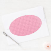 Trendfarbene rosafarbene, benutzerdefinierte Blind Ovaler Aufkleber (Umschlag)