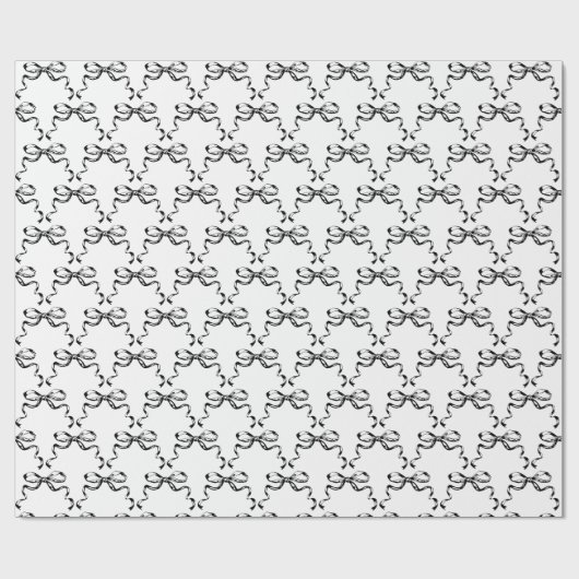 Trendfarbene Schwarzweißbänder Geschenkpapier (Flach)