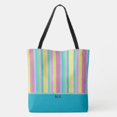 Trendfarbene Summer Stripes Tasche (Rückseite)