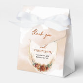 Trendfarbene Terracotta rosty burgundy pampas Geschenkschachtel (Vorderseite)