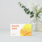 Trendfarbene und abstrakte Lichtfarben cool Visitenkarte (Stehend Vorderseite)