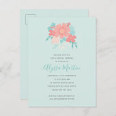 Trendfarbene und schöne Blumenmotive Postkarte (Vorne/Hinten)