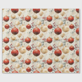 Trendfarbene Weihnachtsblasen und Sterne Geschenkpapier (Flach)