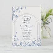 Trendfarbene Wildblumen boho arch Einladung (Stehend Vorderseite)