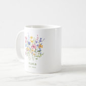 Trendfarbene Wildblumen | Nana Kaffeetasse (Vorderseite Links)