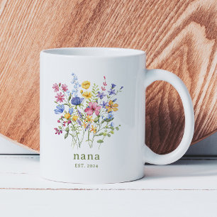 Trendfarbene Wildblumen Nana Kaffeetasse