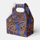Trendfarbene Zebra Animal Print Fevor Box Geschenkschachtel (Rückseite)