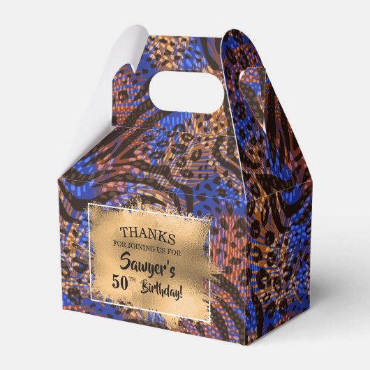 Trendfarbene Zebra Animal Print Fevor Box Geschenkschachtel (Vorderseite)