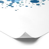 Trendfarbener Bauernhof Kuh und Wildblumen Kinderz Poster (Ecke)