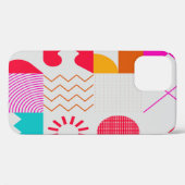 Trendfarbener Hintergrund mit einfachen Formen. Fa Case-Mate iPhone Hülle (Rückseite (Horizontal))