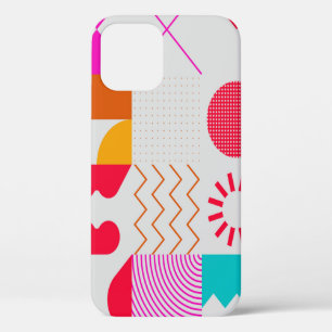 Trendfarbener Hintergrund mit einfachen Formen. Fa Case-Mate iPhone Hülle