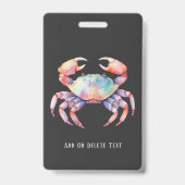 Trendfarbener Krabbenbetrieb/Restaurant Custom Ausweis (Rückseite)