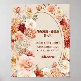 Trendfarbener Kupfer und bordeauxroter Boho Mama-o Poster