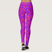 Trendfarbener Neon Animal Print Safari Muster Leggings (Rückseite)