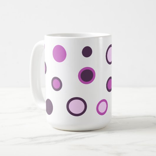 Trendfarbener Polka Dot-Kaffee-Cup Kaffeetasse (Vorderseite Links)