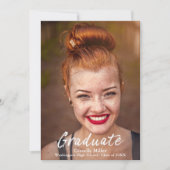 Trendfarbener Text Overlay | Absolvent | Foto Anno Ankündigung (Vorderseite)