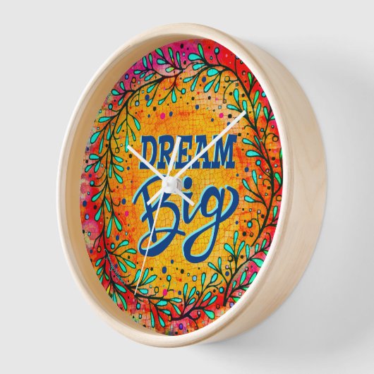 Trendfarbener Traum Große gelbe Inspirivity Clock Uhr (Winkel)