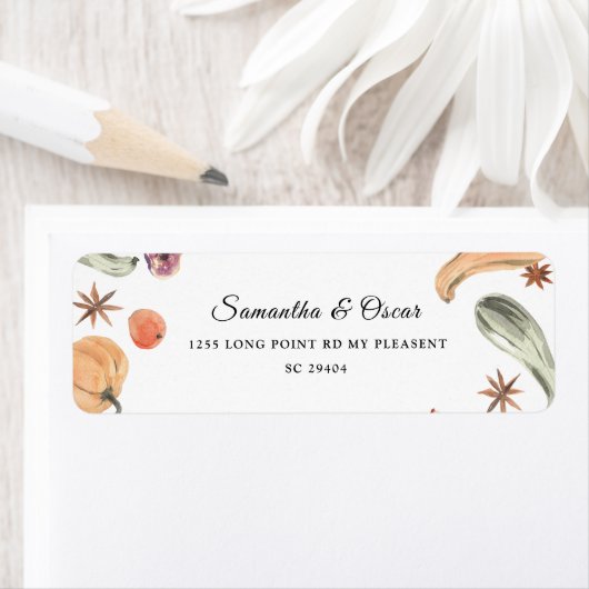 Trendfarbener Wasserfarbenkürbis | Herbstwoben (Insitu)