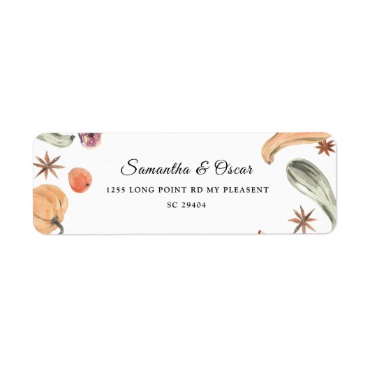 Trendfarbener Wasserfarbenkürbis | Herbstwoben (Vorne)