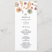 Trendfarbener Wasserfarbenkürbis | Herbstwoben Menükarte (Vorderseite)