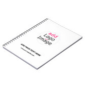 Trendfarbenes berufliches, modernes Markenweiß Notizblock (Linke Seite)