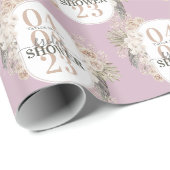 Trendfarbenes Brautparty mit Namen | Datum Geschenkpapier (Rolleneckpunkt)