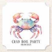 Trendfarbenes Crab Boil Party / Unternehmen Untersetzer (Vorderseite)
