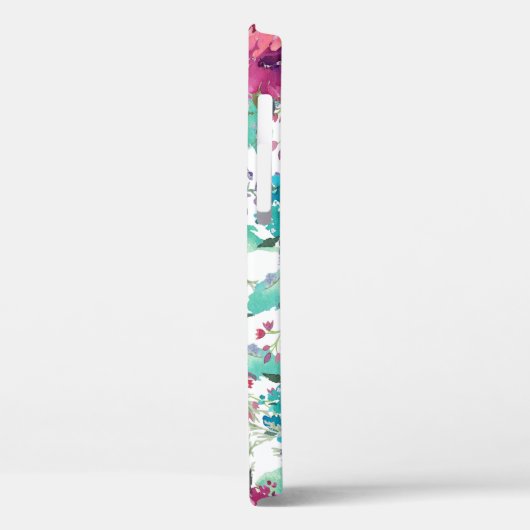 Trendfarbenes, florales Muster Case-Mate iPhone Hülle (Rückseite / Links)