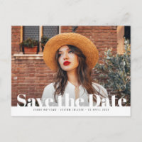 Trendfarbenes Foto Abschluss Foto Save the Date