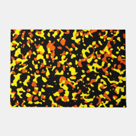 Trendfarbenes, helles Gelb- und Orangefarbenes Cam Fußmatte