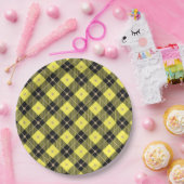Trendfarbenes Kariertes Muster Pappteller (Party)