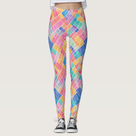 Trendfarbenes Künstlerisches Abstraktes Regenbogen Leggings