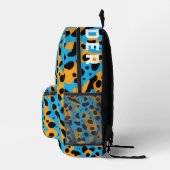 Trendfarbenes Leopardenmuster und Name Bedruckter Rucksack (Rechts)
