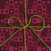 Trendfarbenes Lila und helles rosa Quadrat Muster  Geschenkpapier