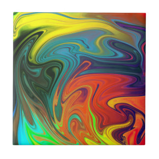 Trendfarbenes Neonorangefarbenes, blau-gelbes Grün Fliese