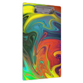 Trendfarbenes Neonorangefarbenes, blau-gelbes Grün Klemmbrett (Rechts)