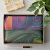 Trendfarbenes Neonorangefarbenes, blau-gelbes Grün Seidenpapier (Geschenk)