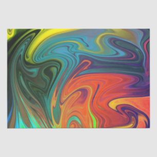 Trendfarbenes Neonorangefarbenes, blau-gelbes Grün Seidenpapier