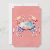 Trendfarbenes Party oder Party Einladung (Rückseite)