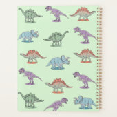 Trendfarbenes Personalisiertes Dinosaurier-Muster Planer (Rückseite)