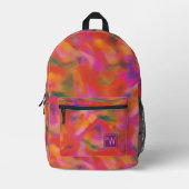 Trendfarbenes rosa, gelb-grünes Gefärbte Krawatte- Bedruckter Rucksack (Vorderseite)