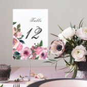 Trendfarbenes rosa Tischschild Tischnummer