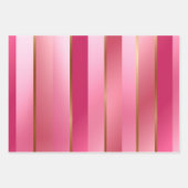 Trendfarbenes Rosa und Gold Geschenkpapier Set (Vorderseite 2)