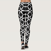 Trendfarbenes Schwarzweißmuster Leggings (Rückseite)