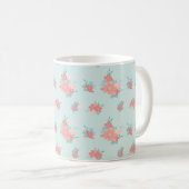 Trendfarbenes und schönes Blumendesign Kaffeetasse (VorderseiteRechts)