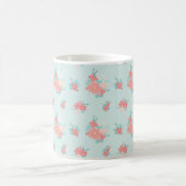 Trendfarbenes und schönes Blumendesign Kaffeetasse (Mittel)
