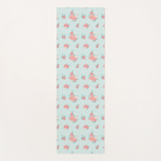 Trendfarbenes und schönes Blumendesign Yogamatte (Vorderseite)