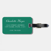 Trendfarbenes Wasser Tropisches Grünes Monstera Le Gepäckanhänger (Rückseite horizontal)