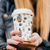 Trendfarbenes Weihnachtsmuster | Wasserfarbe
