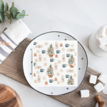 Trendfarbenes Weihnachtsmuster | Wasserfarbe